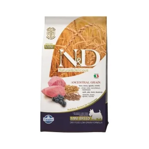 Krmivo N&D Dog Adult Mini Ancestral Grain Lamb, Spelt, Oats & Blueberry 2,5kg Omezená Nabídka
