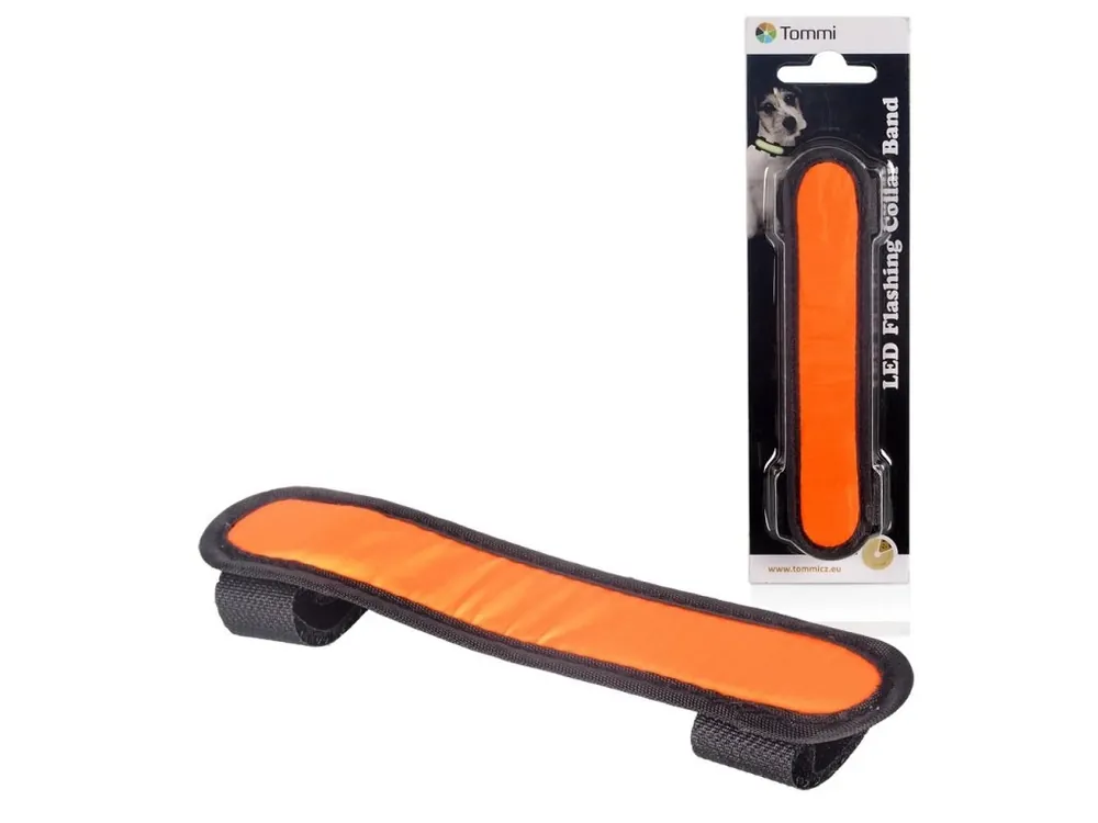 LED pásek na obojek 15cm/ oranžový Finální Výprodej