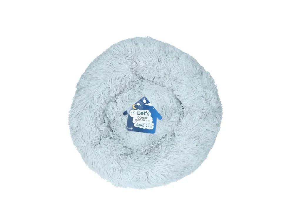 Víkendová Akce Let‘s Sleep Donut pelíšek světle šedý 50cm