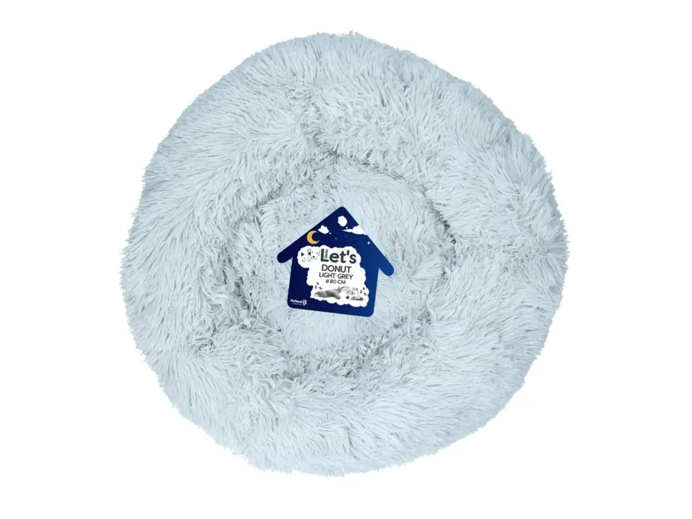 Super Cena Let‘s Sleep Donut pelíšek světle šedý 80cm