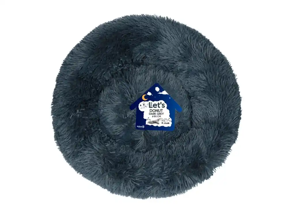 Nejlepší Volba Let‘s Sleep Donut pelíšek tmavě šedý 80cm