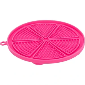 Levný Lick´n´Snack KRUH s přísavkami - podložka k pomalému krmení, 18 cm, TPR/plast, růžová