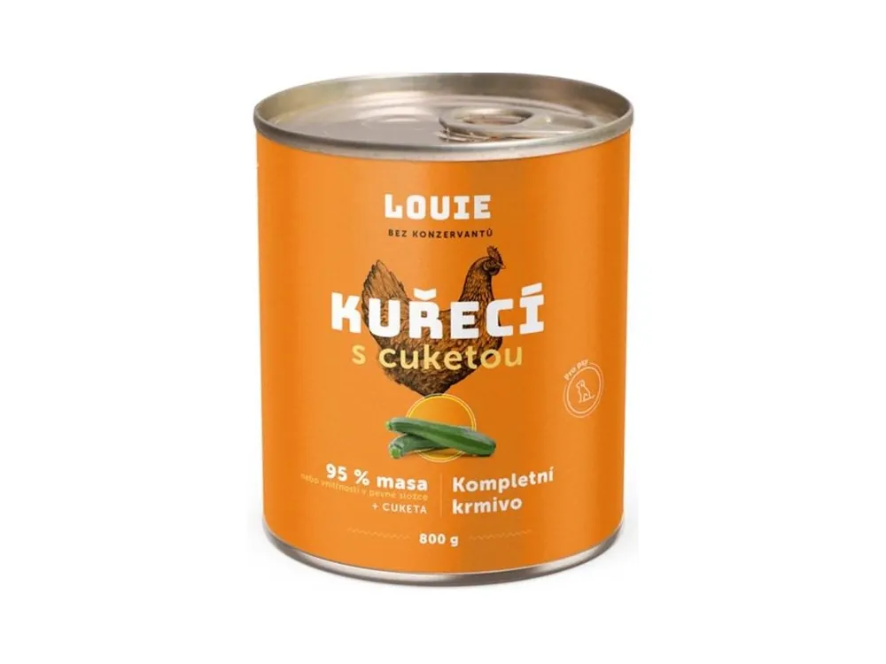 Louie konz. pro psy kuřecí s cuketou 800 g Expresní Doručení