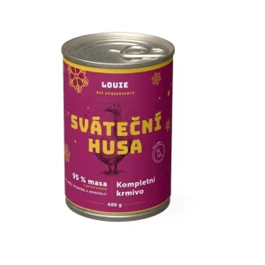 Autentický Louie konz. pro psy sváteční husa 400 g