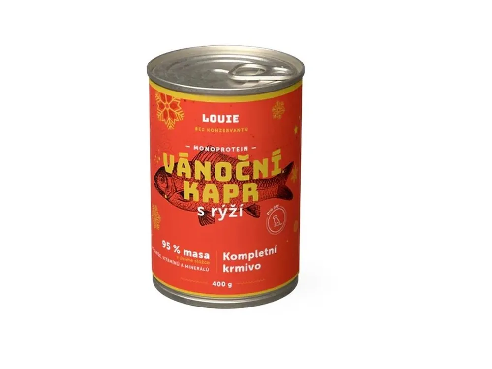 Nejlepší Cena Louie konz. pro psy Vánoční kapr 400 g