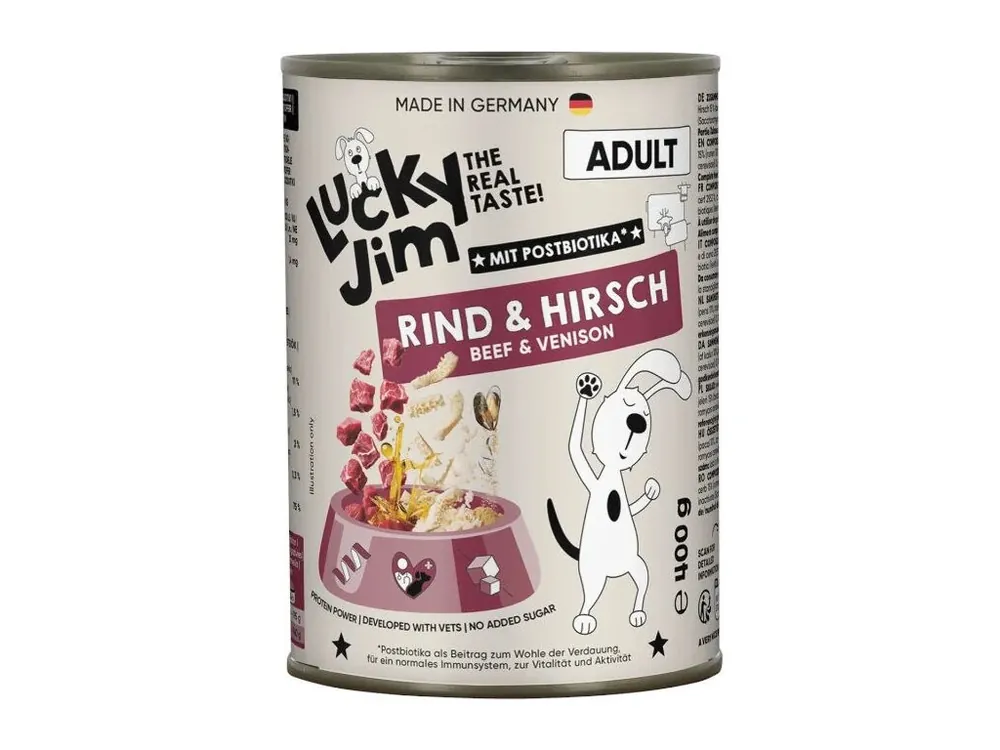 Výhodná Nabídka Lucky Jim Classic Adult s hovězím a jelením masem 400 g