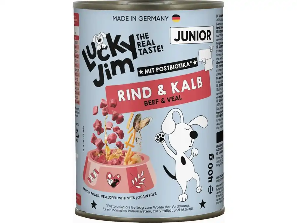 Nejlepší Volba Lucky Jim Classic Junior s hovězím a telecím masem 400 g