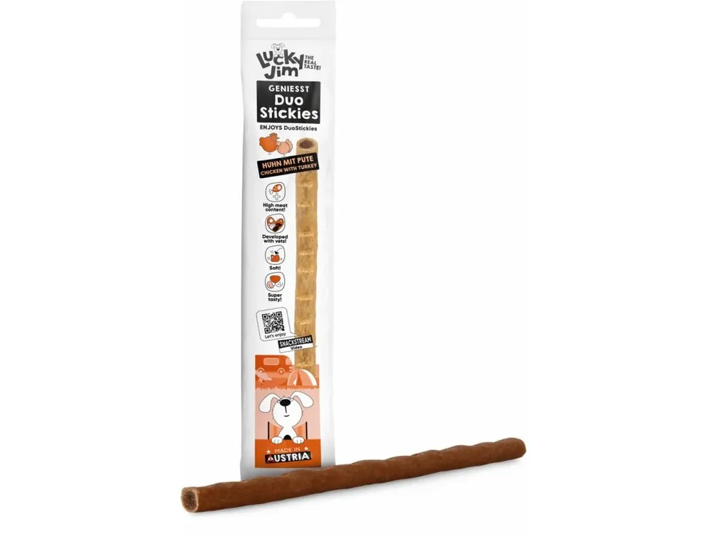 Lucky Jim DuoStickies kuře s krůtou 15 g Vrácení Zdarma