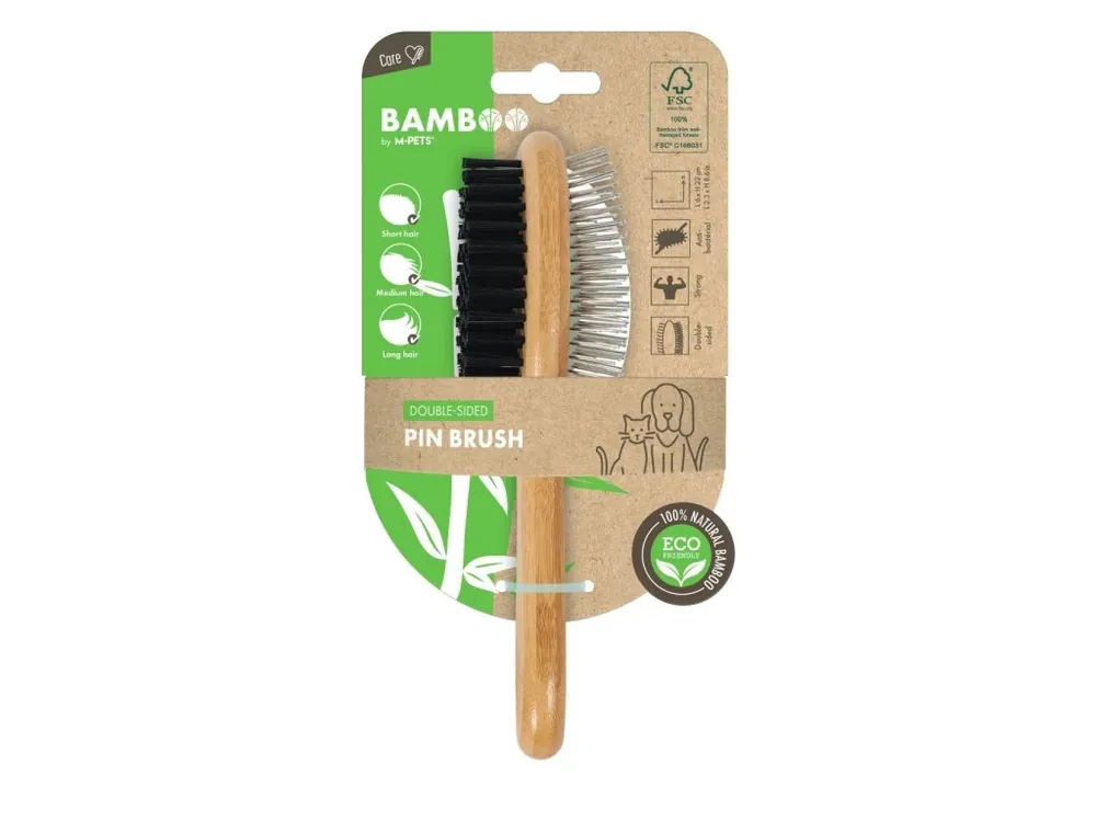 M-Pets Bamboo kartáč oboustranný Nová Kolekce