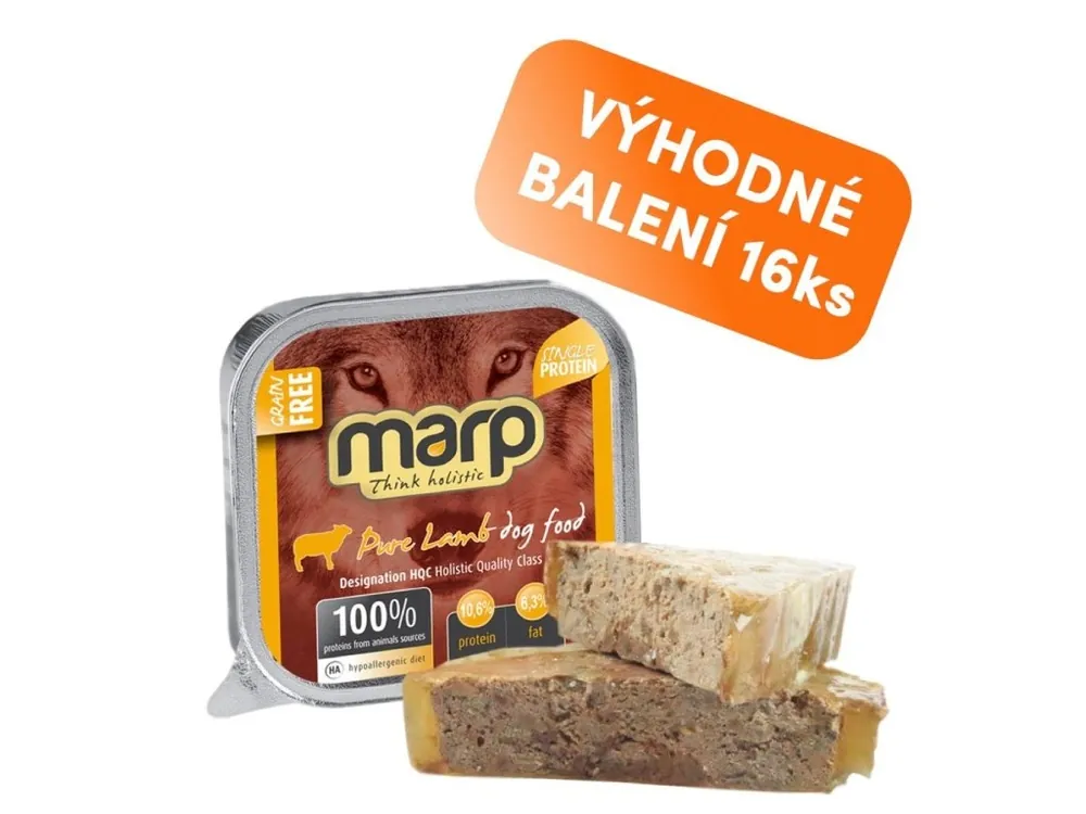 Marp Lamb vanička pro psy s jehněčím 16x100g Koupit Online