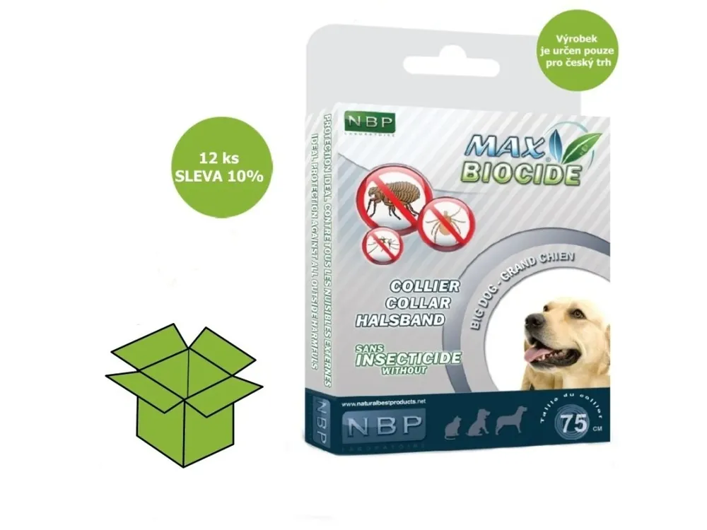 Max Biocide Collar Dog repelentní obojek, pes 75 cm (12 ks) SLEVA 10 % !CZ! Pouze Dnes