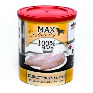 MAX Deluxe Dog kuřecí prsa bez kosti, konzerva 800 g Cenový Hit