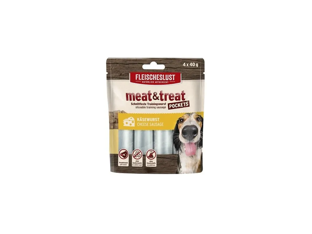 MEAT & TREAT CHEESE SAUSAGE 4x40g Originální
