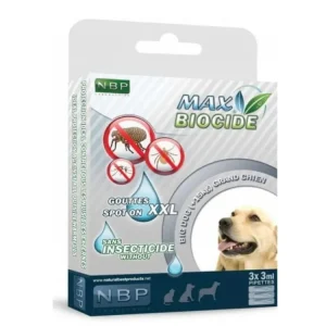 Vysoce Kvalitní Max Biocide Spot-on Dog XXL repelentní kapsle, pes 3 x 3 ml !CZ!