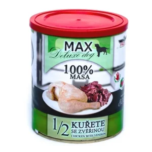 Akční Cena MAX Deluxe Dog 1/2 kuřete se zvěřinou, konzerva 800 g