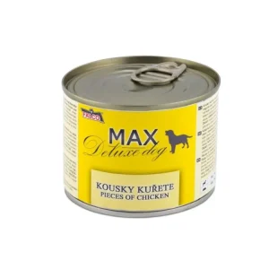 MAX Deluxe Dog kousky kuřete, konzerva 200 g Pouze Dnes