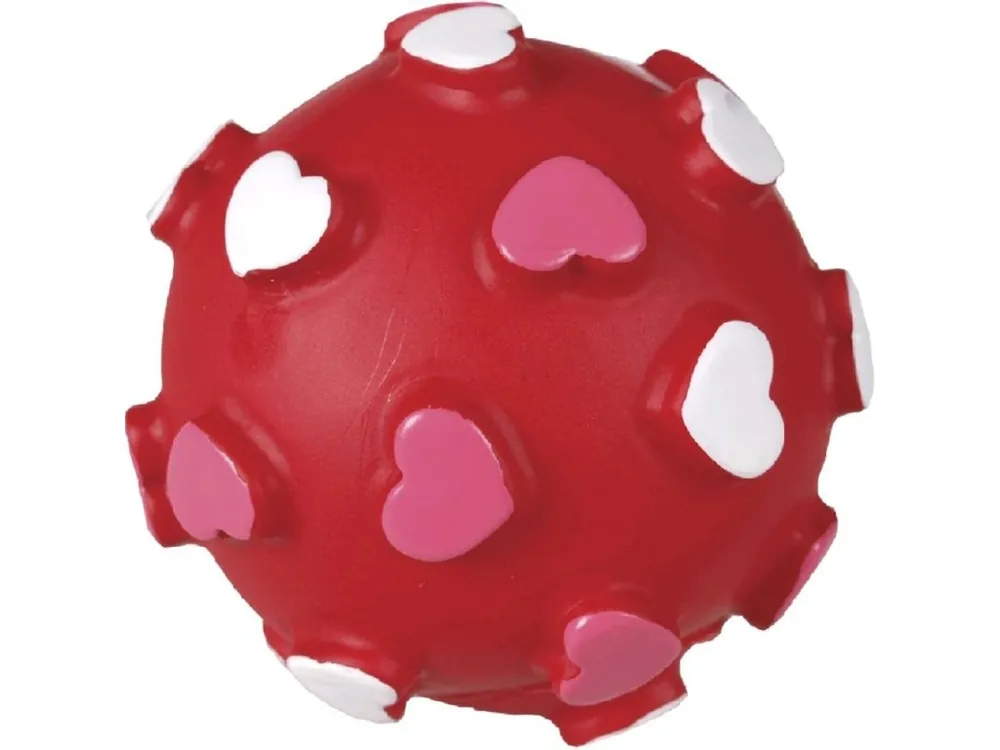 Míček se srdíčky střední, 9,5cm Výhodná Nabídka