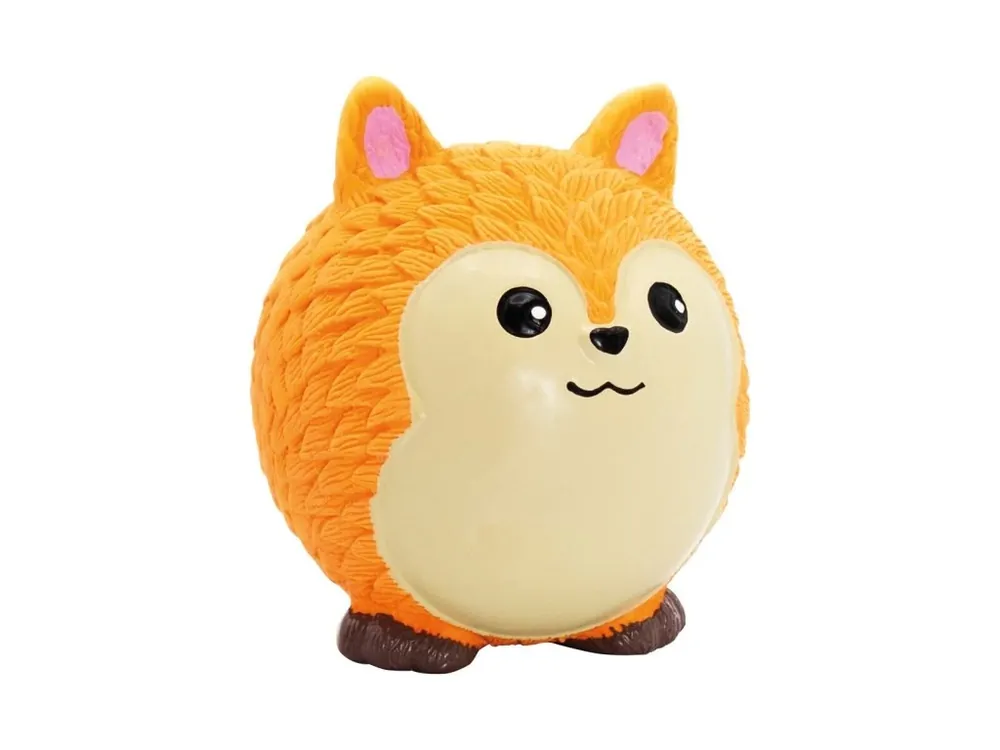 Míček v designu liška, se zvukem, 8 cm, latex, oranžová, HipHop Cenově Výhodný