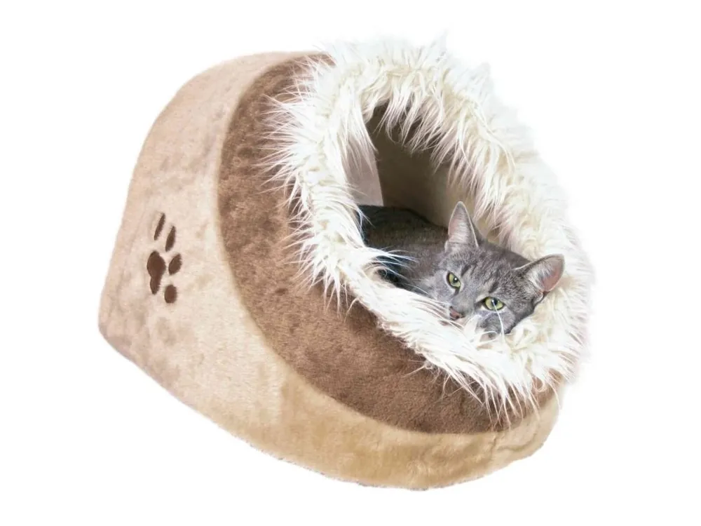Oblíbený MINOU plyšová jeskyně, béžová/hnědá