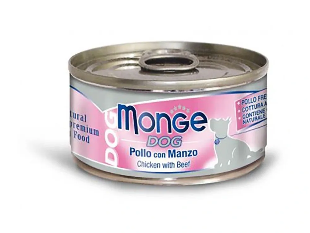Nakupujte Hned MONGE DOG NATURAL kuřecí maso s hovězím pro psy 95 g