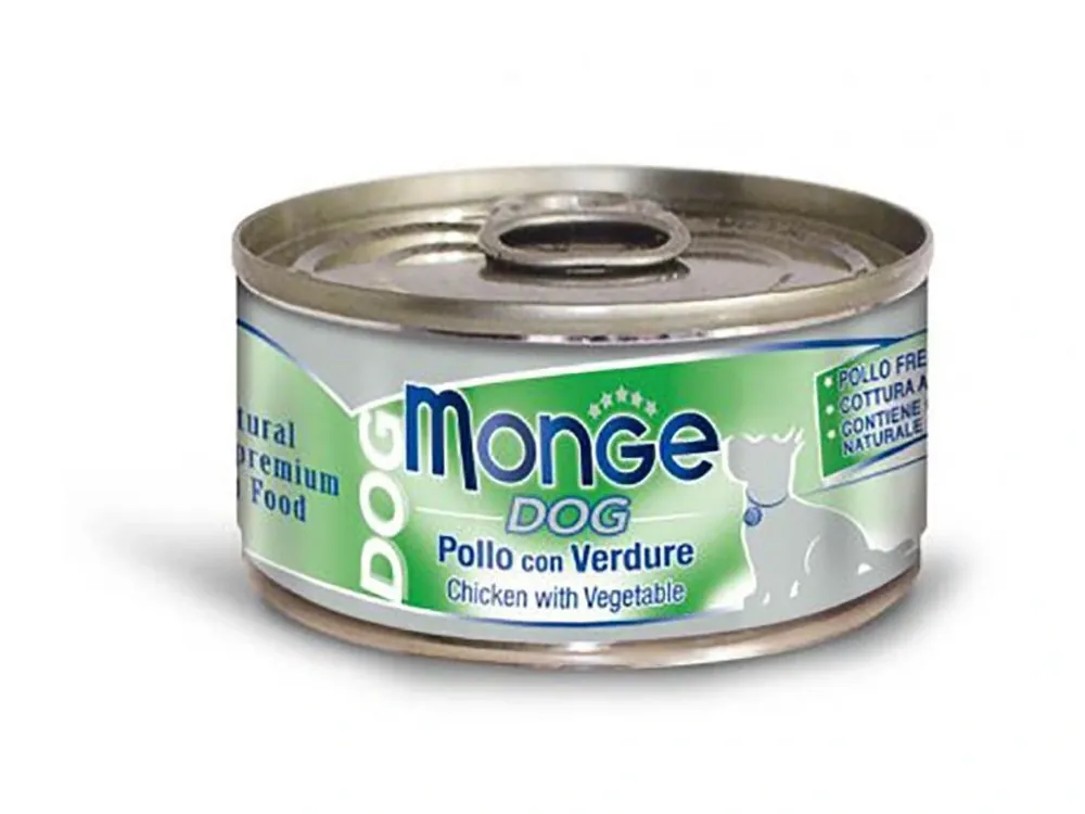 MONGE DOG NATURAL kuřecí maso se zeleninou pro psy 95 g Omezená Nabídka