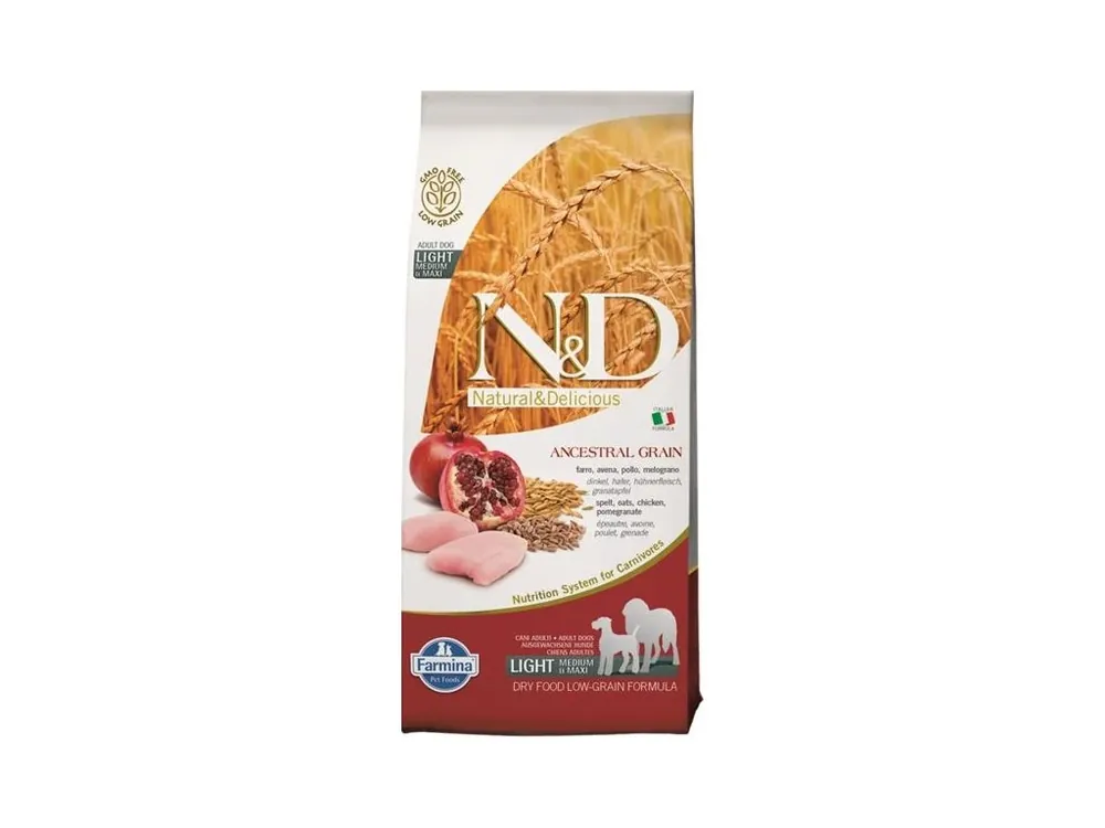 N&D LG DOG Light M/L Chicken&Pomegranate 12kg Nakupujte Hned