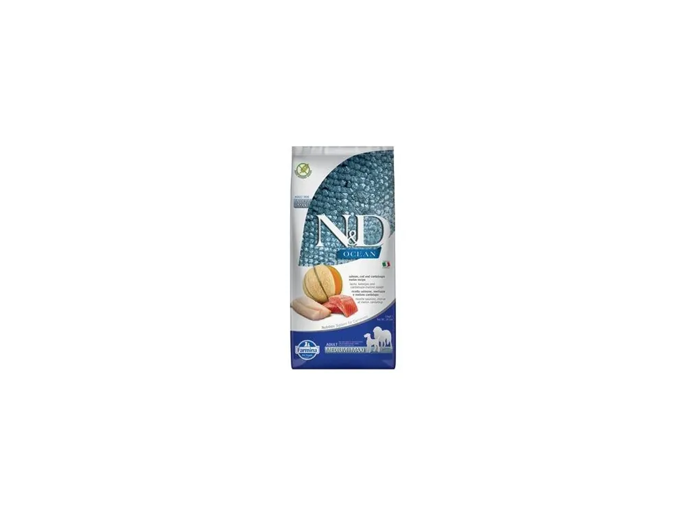 N&D OCEAN DOG Adult M/L Salmon & Cod & Melon 12kg Tovární Cena