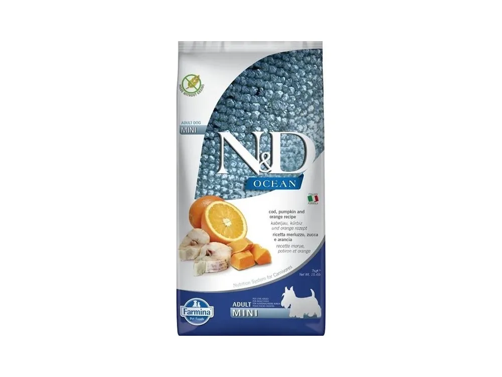 Must-Have N&D OCEAN DOG Adult Mini Codfish&Pumpkin&Orange 7kg