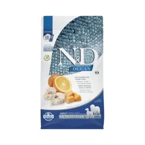 Must-Have N&D OCEAN Dog GF Cod, Pumpkin & Orange Adult Medium & Maxi 2,5 kg