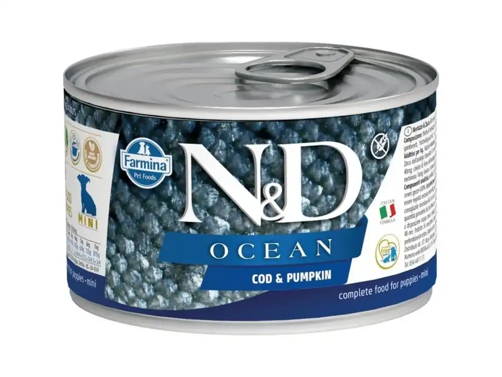 Víkendová Akce N&D OCEAN Dog konz. Cod & Pumpkin Puppy Mini 140 g