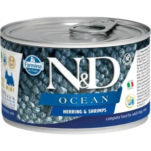 N&D OCEAN Dog konz. Herring & Shrimp Mini 140 g Autentický