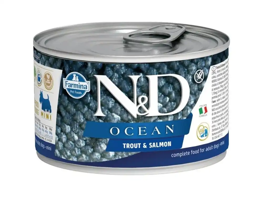 Rychlé Dodání N&D OCEAN Dog konz. Trout & Salmon Mini 140 g
