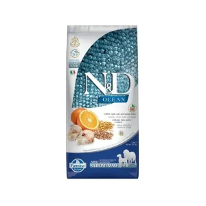 N&D OCEAN Dog LG Cod, Spelt, Oats & Orange Adult Medium & Maxi 12 kg Levný