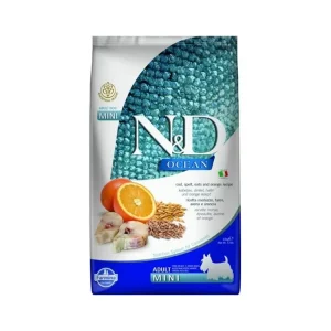 N&D OCEAN Dog LG Cod, Spelt, Oats & Orange Adult Mini 2,5 kg Odeslání Ihned