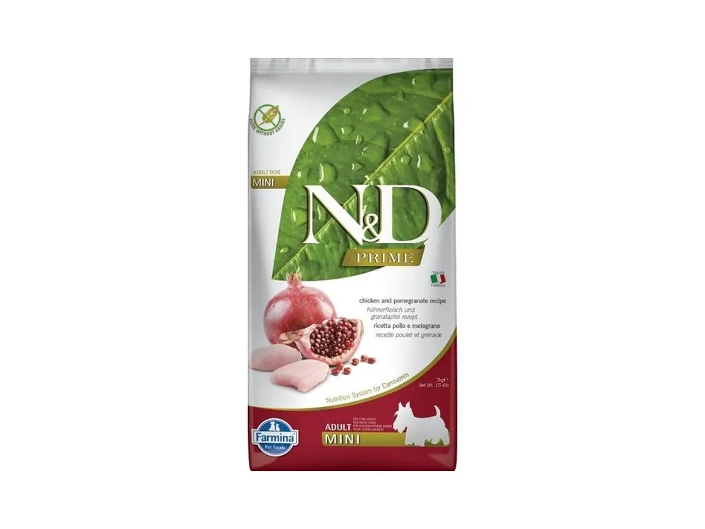 N&D PRIME Dog GF Chicken & Pomegranate Adult Mini 7 kg Akce