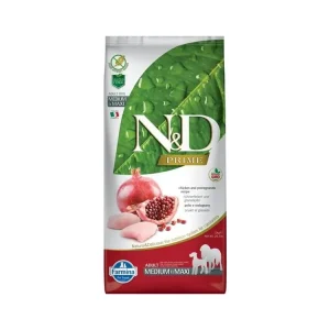 Sleva N&D PRIME Dog GF Chicken & Pomegranate Puppy Medium & Maxi 12 kg