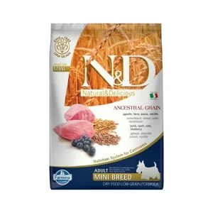 Pouze Dnes N&D ANCESTRAL GRAIN Dog LG Lamb, Spelt, Oats & Blueberry Adult Mini 7 kg