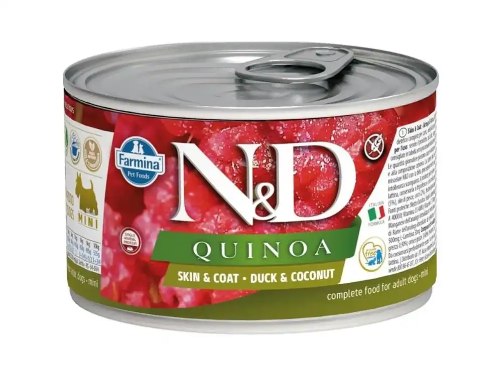 N&D QUINOA Dog konz. Duck & Coconut Mini 140 g Hit Sezóny