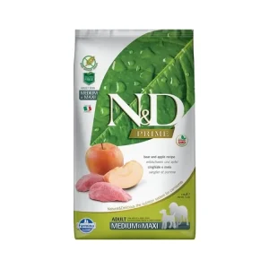 Zlevněný N&D PRIME Dog GF Wild Boar & Apple Adult Medium & Maxi 2,5 kg
