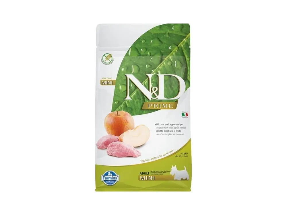 N&D PRIME Dog GF Wild Boar & Apple Adult Mini 800 g Nejlepší Cena