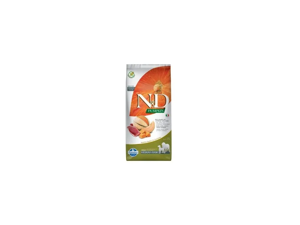 N&D Pumpkin DOG Adult M/L Duck & Cantaloupe melon 12kg Sleva