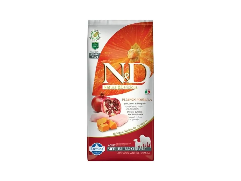 N&D PUMPKIN Dog GF Chicken & Pomegranate Adult Medium & Maxi 12 kg Cenová Bomba