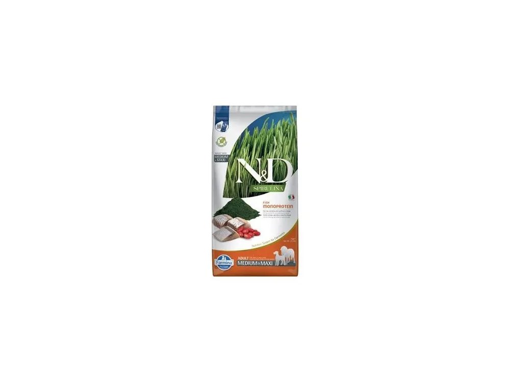 N&D SPIRULINA DOG Adult M/L Herring & Wolfberry 7kg Jen Po Omezenou Doba