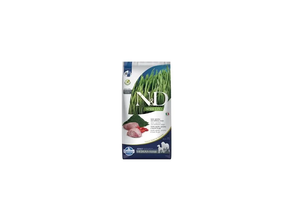 Koupit Online N&D SPIRULINA DOG Adult M/L Lamb & Wolfberry 7kg