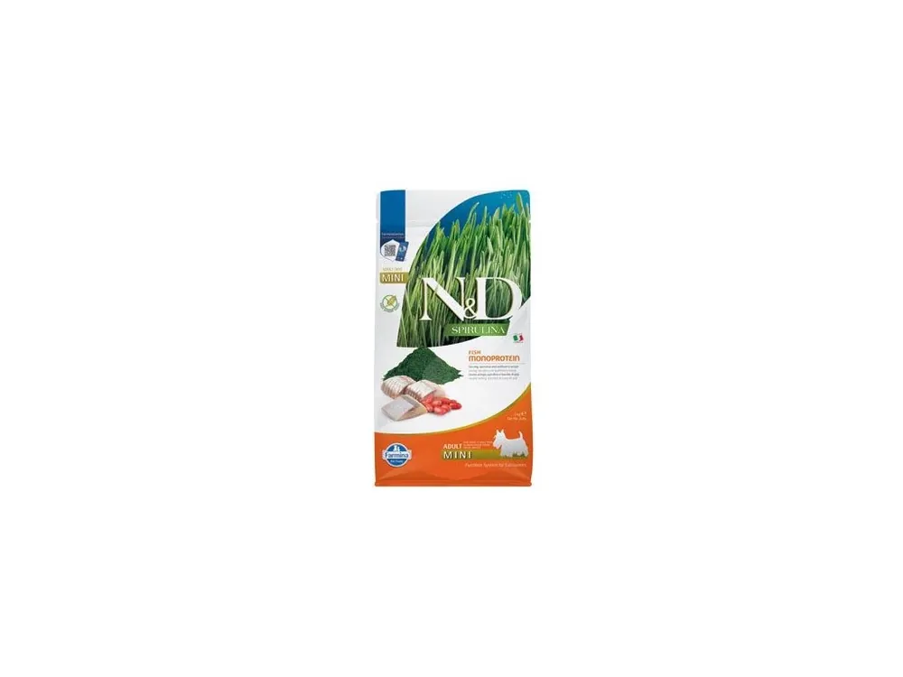 Ověřený N&D SPIRULINA DOG Adult Mini Herring & Wolfberry 2kg