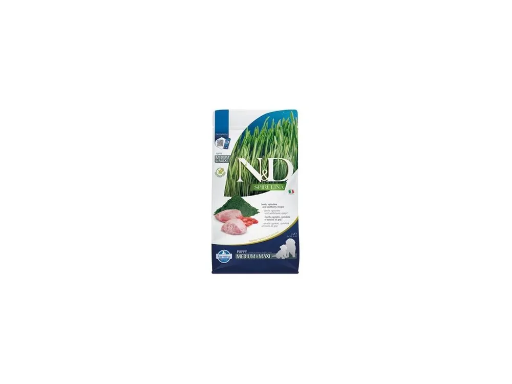 N&D SPIRULINA DOG Puppy M/L Lamb & Wolfberry 2kg Akční Nabídka