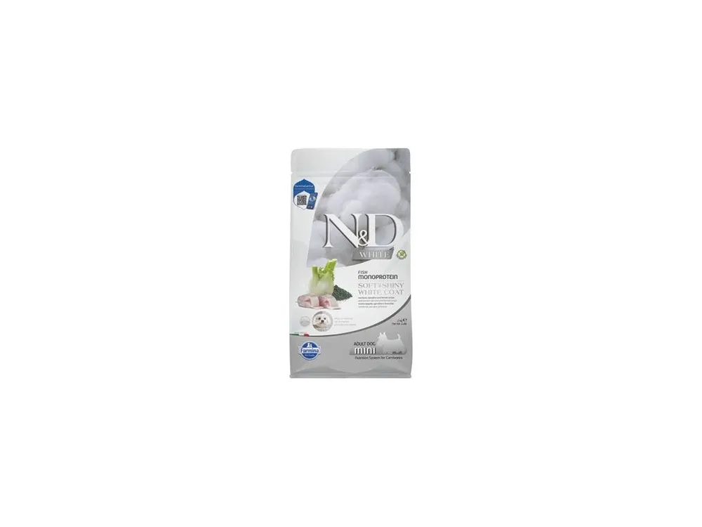 Akční Nabídka N&D WHITE DOG Adult Mini Sea Bass&Spirulina&Fenn 2kg