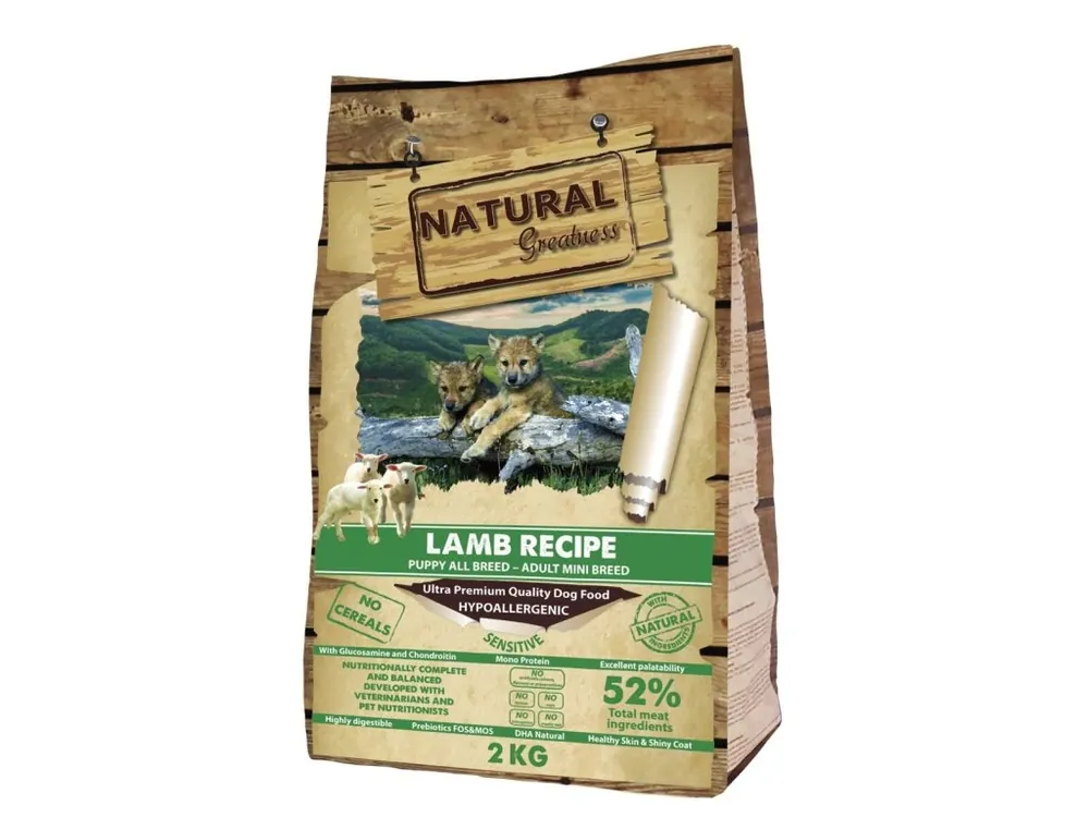 Natural Greatness Lamb Recipe Sensitive Starter Puppy & Adult Mini 6 kg Nízká Cena