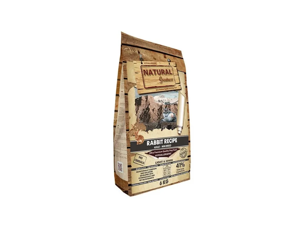 Natural Greatness Rabbit Recipe Mini Adult & Senior & Light /králík/ Akční Nabídka