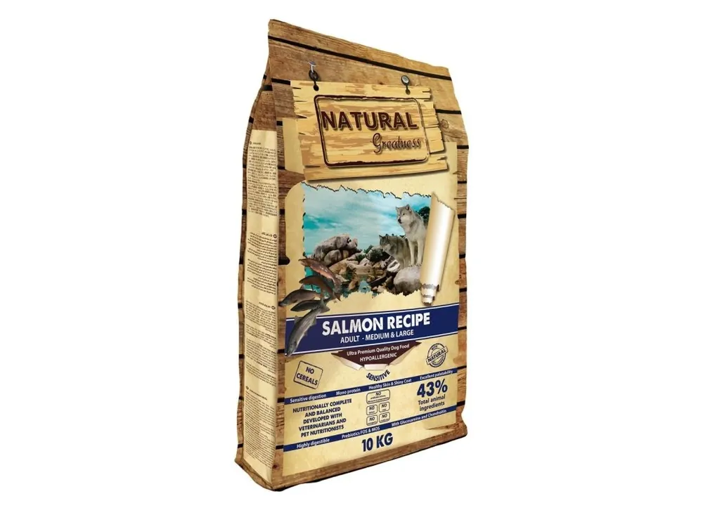 Natural Greatness Salmon Recipe Medium,Large /losos Ověřený
